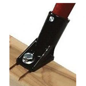A product image of Metal Broom connector with black powder coat bulk packed