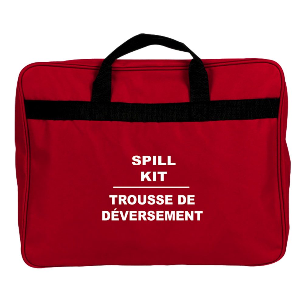 Spill Kit Red Zipper Bag - Small - 13" X 5" 11"  - 25 Bags/Case Absorbents
