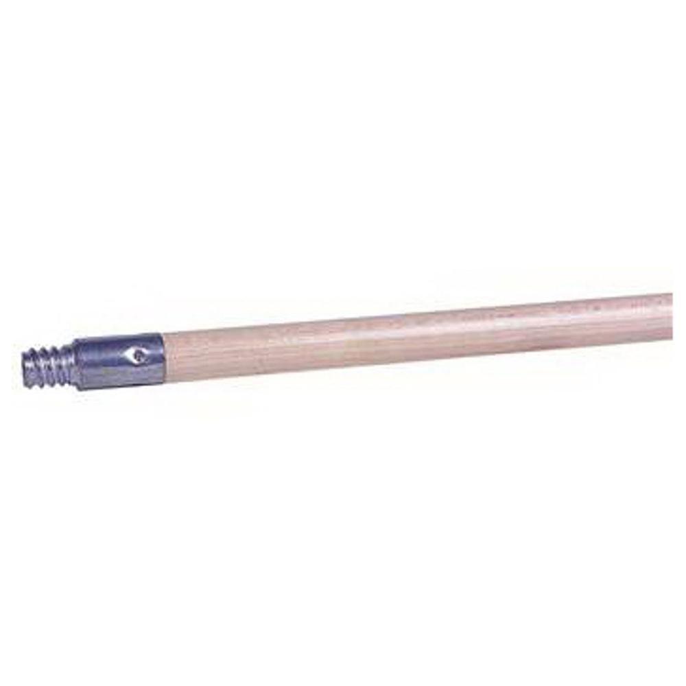 1 1/8" x 60" Threaded Metal Tip Lacq Wood Handle - Saltex