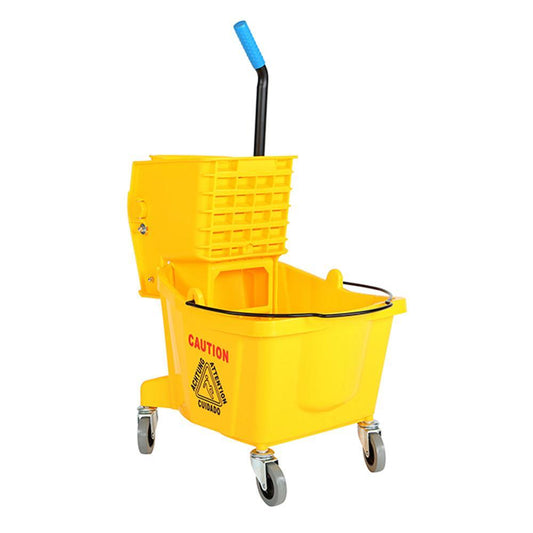 26 Qt Sidepress Bucket and Wringer Yellow - Saltex