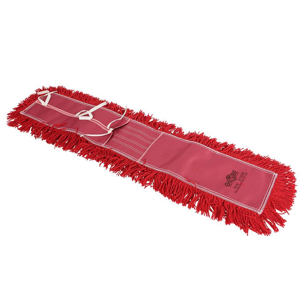 Pro-Stat Dust mop head 36" x 5" Red Tie-On - Saltex