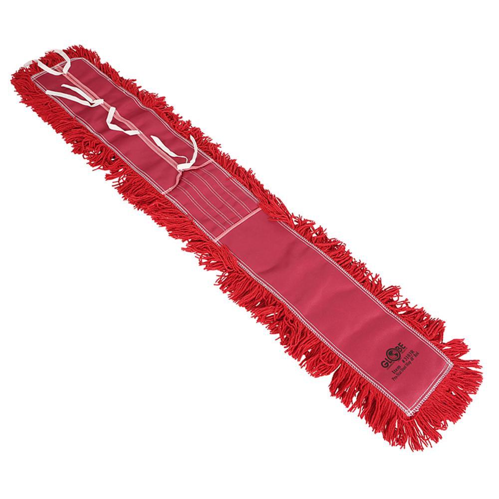 Pro-Stat Dust mop head 48" x 5" Red Tie-On - Saltex