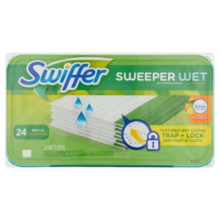 Swiffer Sweeper - Wet Cloth Refill Sweet Citrus & Zest - 24 pack - Saltex