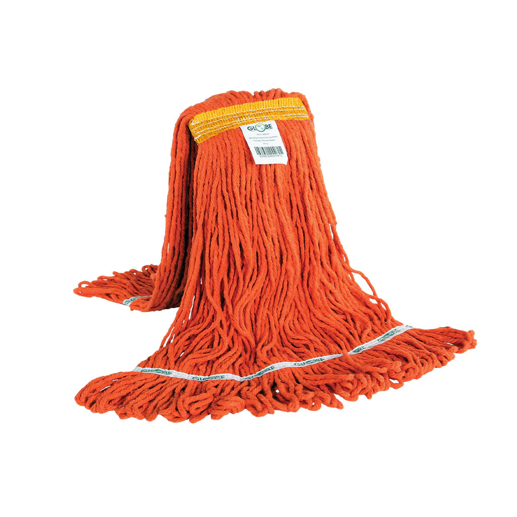 Synthetic Looped End Wet Mop Narrow Band Orange 16 Oz - Saltex