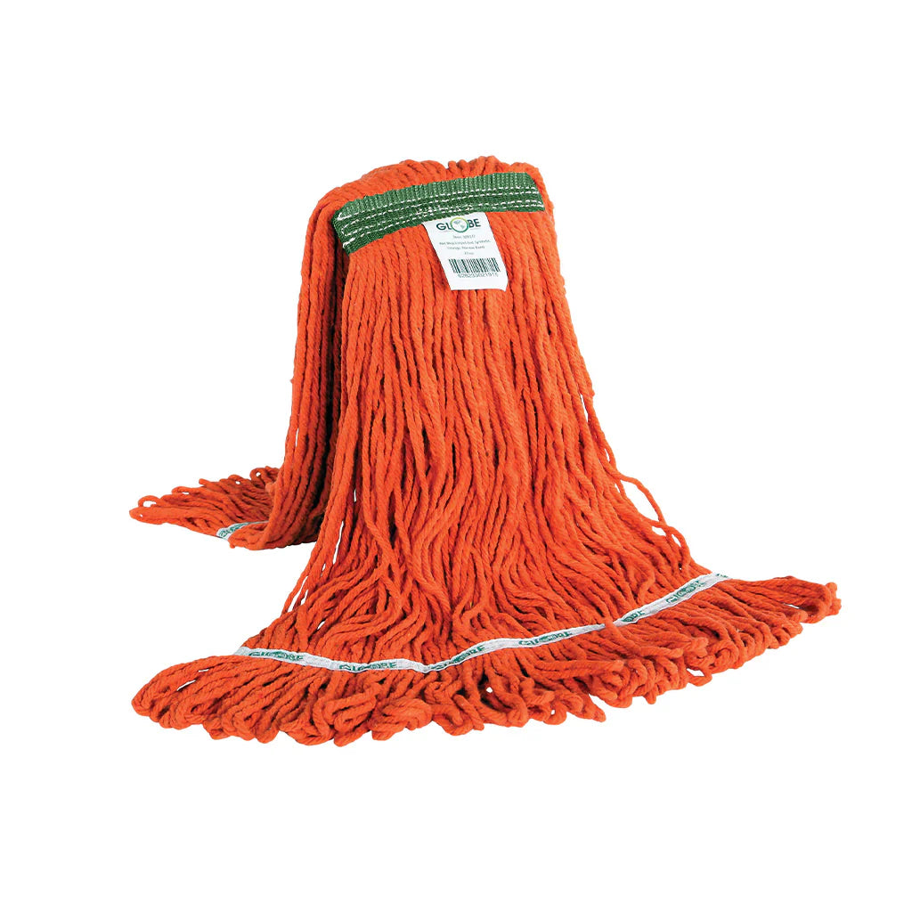 Synthetic Looped End Wet Mop Narrow Band Orange 16 Oz - Saltex