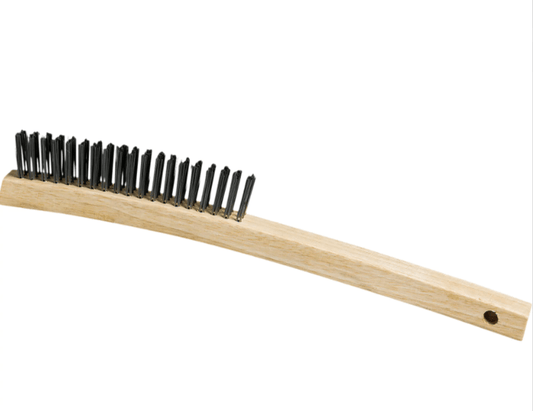 Scratch Brush, Steel, 3 x 19 Wire Rows, 13-3/4" Long - Saltex