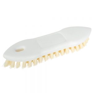 A product image of 9" Pointed Scrub Brush Poly Bristle Plastic Block