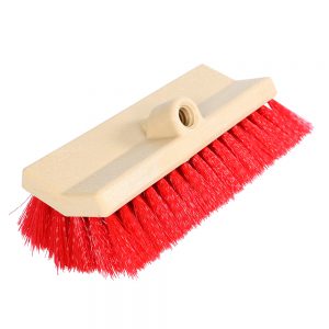 A product image of 10" Bi-Level Brush Stiff Red Fibre