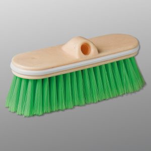 A product image of 10" Vehicle Brush with Bumper Green Fiber